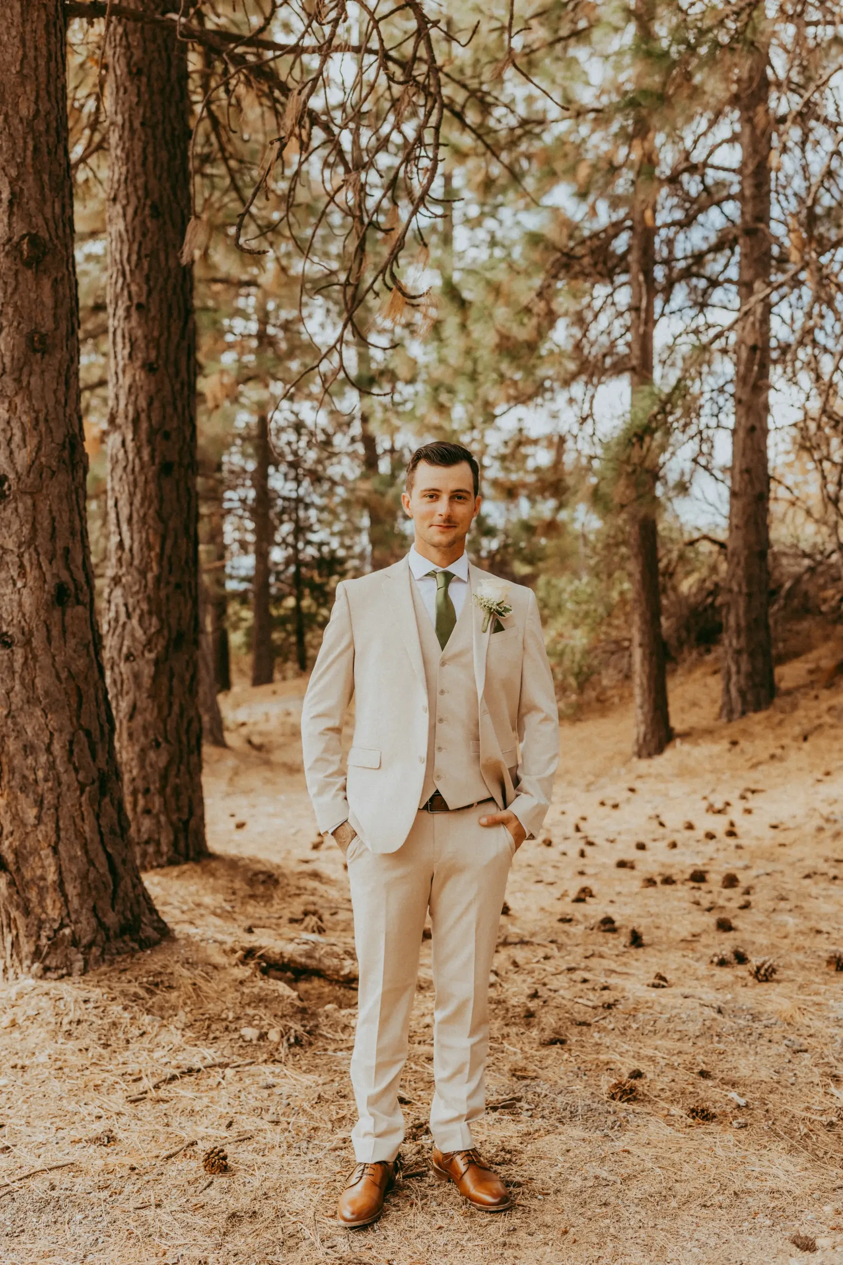 image shows groom on his wedding day