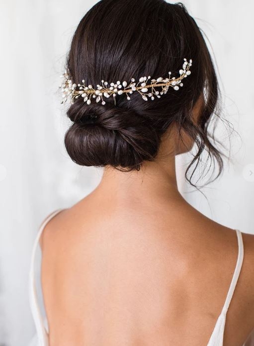 Brides & Hairpins LEDA HALO COMB #1 default Gold picture