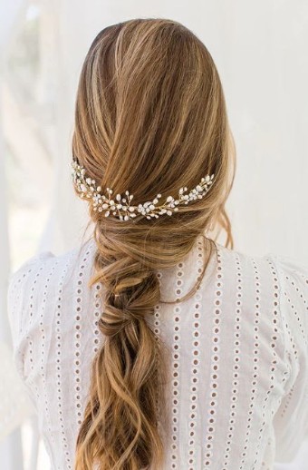 Brides & Hairpins LEDA HALO COMB #0 default Gold thumbnail