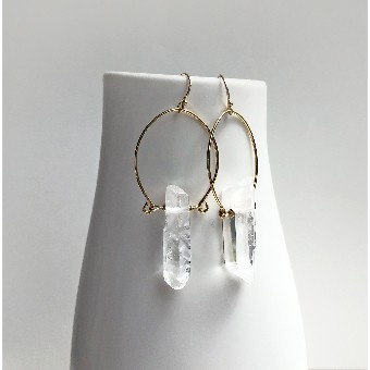 Laura Stark Crystal Horseshoe Earrings $0 default Gold thumbnail