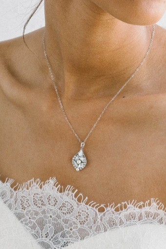 Sara Gabriel Michelle Necklace #0 default Clear/Pale Ivory thumbnail