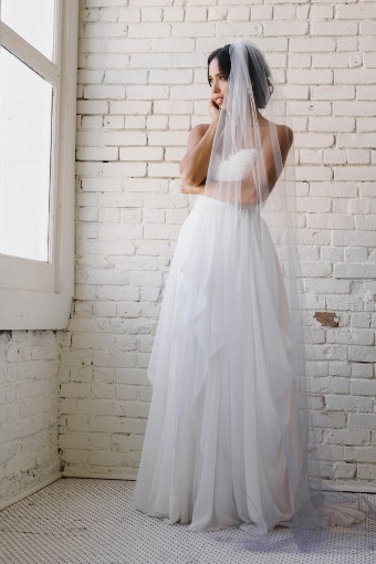 Sara Gabriel Constance Veil #1 Pale Ivory/Blush thumbnail