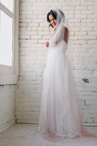 Sara Gabriel Constance Veil $0 default Pale Ivory/Blush thumbnail