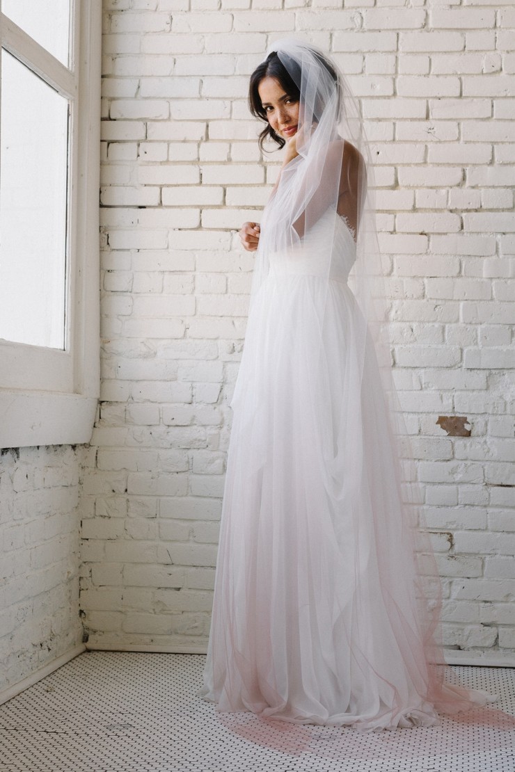 Sara Gabriel Constance Veil #0 default Pale Ivory/Blush picture