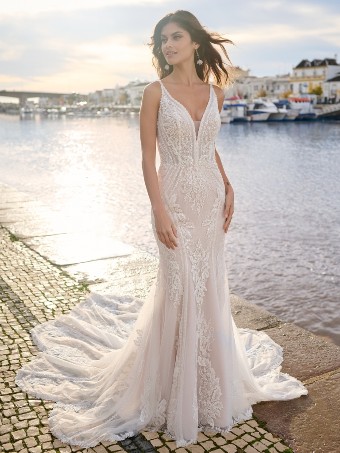 Sottero and Midgley Franklynn 23SS692 $0 default Ivory over Blush (gown with Ivory Illusion) thumbnail