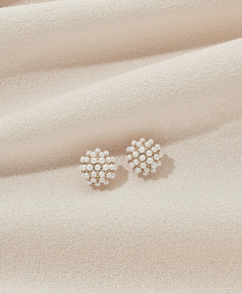 Olive & Piper Mini Pearl Pave Studs $0 default Gold Only thumbnail
