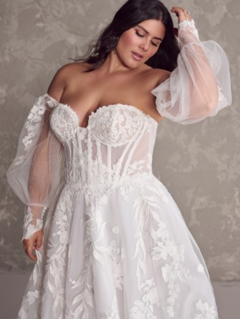 Sottero and Midgley Destin 24SS222 #4 All Ivory (gown with Ivory Illusion) thumbnail