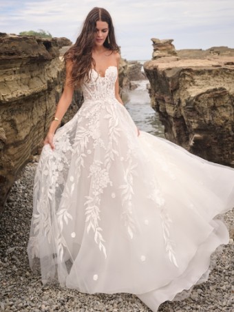 Sottero and Midgley Destin 24SS222 #0 default All Ivory (gown with Ivory Illusion) thumbnail