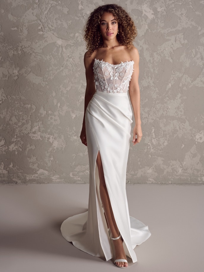 Rebecca Ingram Twyla 24RS197 #4 Ivory (gown with Natural Illusion) picture