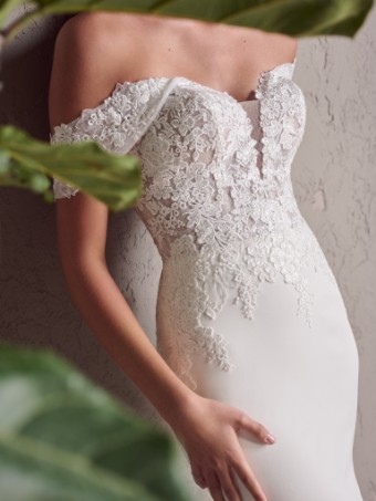 Rebecca Ingram Norma 24RS237 #1 Ivory (gown with Natural Illusion) thumbnail