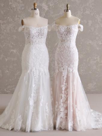 Maggie Sottero Cambria #4 Ivory over Blush (gown with natural illusion thumbnail