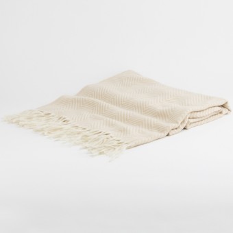 Faire Herringbone Oversized Pashmina - Ivory #0 default Ivory thumbnail