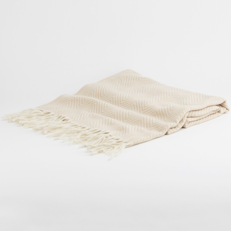 Faire #Herringbone Oversized Pashmina - Ivory Image