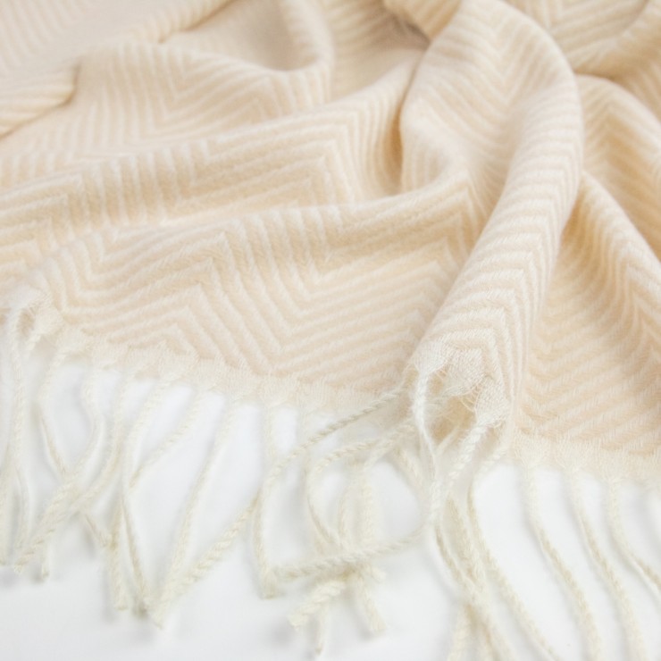 Faire Herringbone Oversized Pashmina - Ivory #1 default Ivory picture
