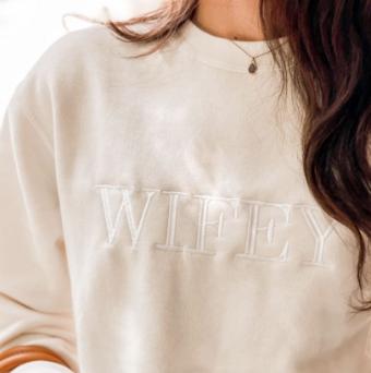 Faire Wifey Sweatshirt - Rose Gold Rebel #0 default White thumbnail