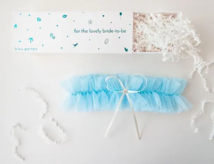 Faire Blue Tulle Garter - Bleu Garters - Faire #0 default Blue picture