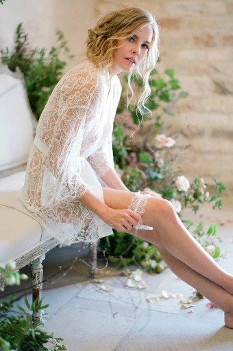Girl & Serious Dream French Lace Garter - Girl & Serious Dream #1 Ivory/Ivory thumbnail