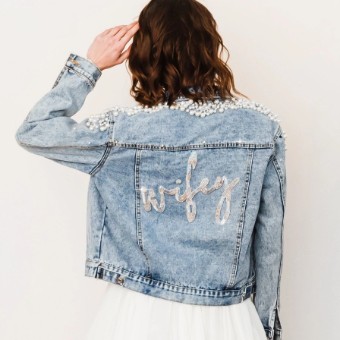 Heirloom Bridal WIFEY DENIM JACKET - Heirloom Bridal Company #0 default Denim thumbnail