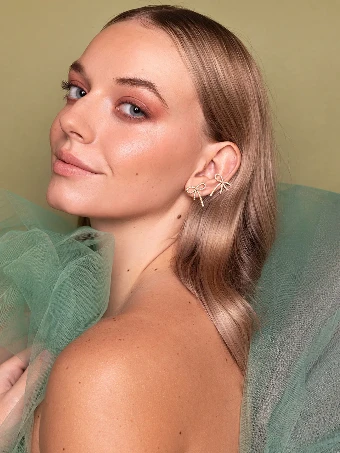 Olive & Piper Lolita Bow Earrings $2 default Silver thumbnail