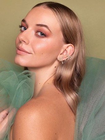 Olive & Piper Lolita Bow Earrings #2 default Silver thumbnail