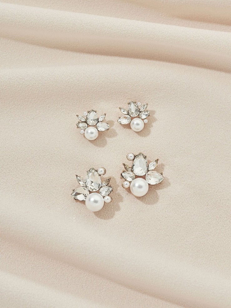 Olive & Piper Mini Bordeaux Studs #0 default Silver picture