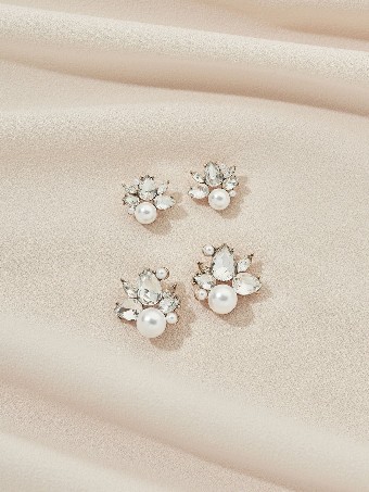 Olive & Piper Mini Bordeaux Studs $0 default Silver thumbnail