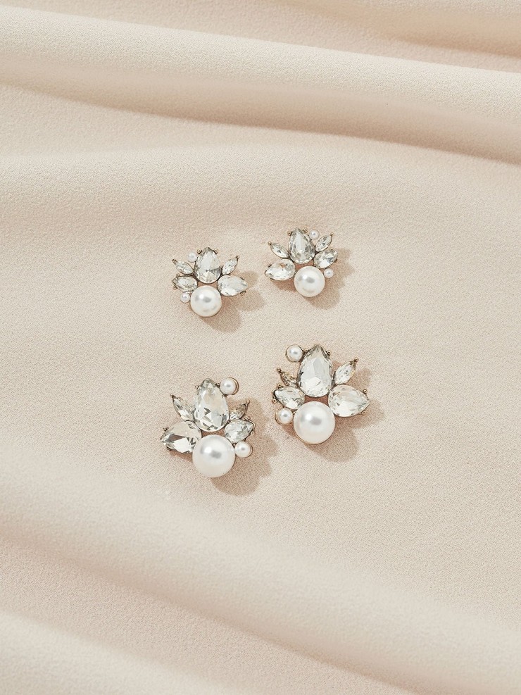 Olive & Piper Mini Bordeaux Studs #0 default Silver picture