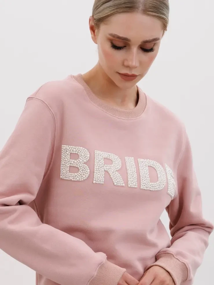 Heirloom Bridal Pearl BRIDE letters Sweatshirt #0 default White picture