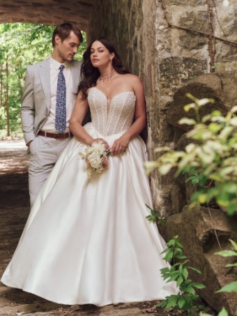 Maggie Sottero Tina 25MS261 #8 Ivory (gown with Natural Illusion) thumbnail