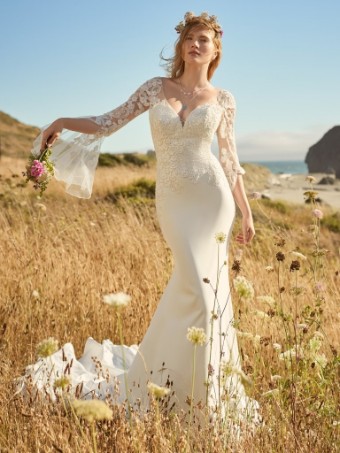 Rebecca Ingram Fleur (Accessory - Detachable Long Bell Sleeves) - Rebecca Ingram Fleur (Accessory - Detachable Long Bell Sleeves) - Rebecca Ingram #4 default Ivory Only thumbnail
