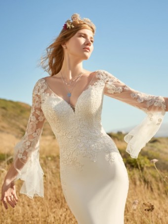 Rebecca Ingram Fleur (Accessory - Detachable Long Bell Sleeves) - Rebecca Ingram Fleur (Accessory - Detachable Long Bell Sleeves) - Rebecca Ingram #2 Ivory Only thumbnail
