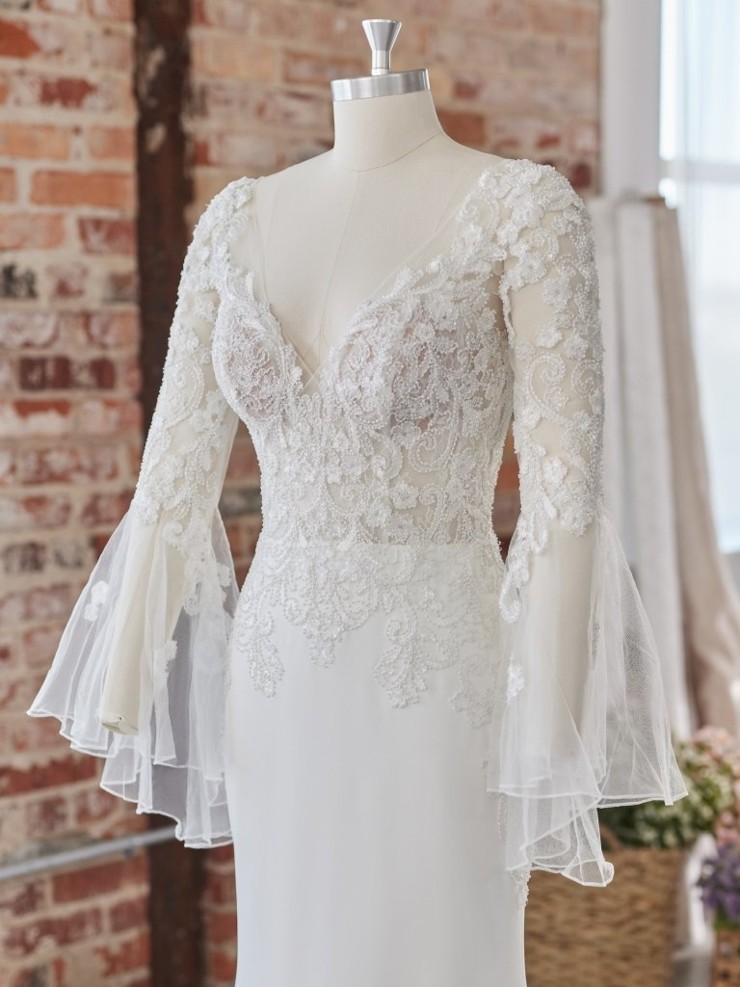 Rebecca Ingram Fleur (Accessory - Detachable Long Bell Sleeves) - Rebecca Ingram Fleur (Accessory - Detachable Long Bell Sleeves) - Rebecca Ingram #0 default Ivory Only picture