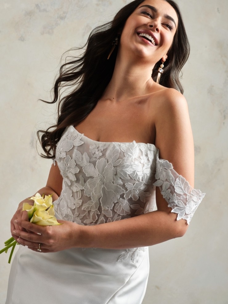 Rebecca Ingram Goldie (Accessory - Detachable Cap Sleeves) - Rebecca Ingram Goldie (Accessory - Detachable Cap Sleeves) - Rebecca Ingram #1 default Ivory picture