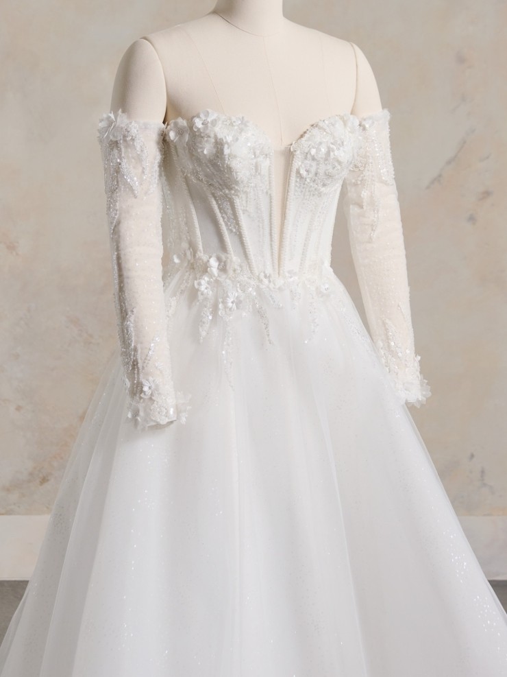 Sottero and Midgley Athlone (Accessory - Detachable Sleeves (C) Fitted - Dot Tulle) - Sottero & Midgley Athlone (Accessory - Detachable Sleeves (C) Fitted - Dot Tulle) - Sottero & Midgley #1 default Ivory/ Silver picture
