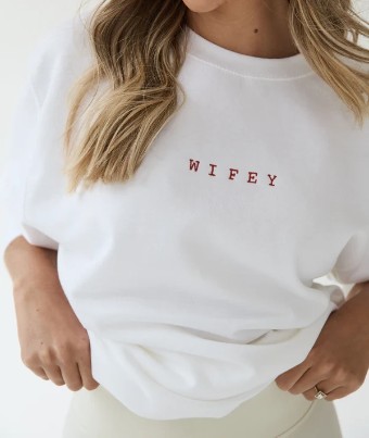 Six Stories Wifey Sweatshirt (Small Font) | Six Stories #0 default White thumbnail