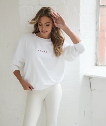 Six Stories Wifey Sweatshirt (Small Font) | Six Stories #2 default White thumbnail