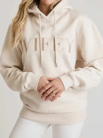 Six Stories Wifey Hoodie - Six Stories $1 Champagne thumbnail