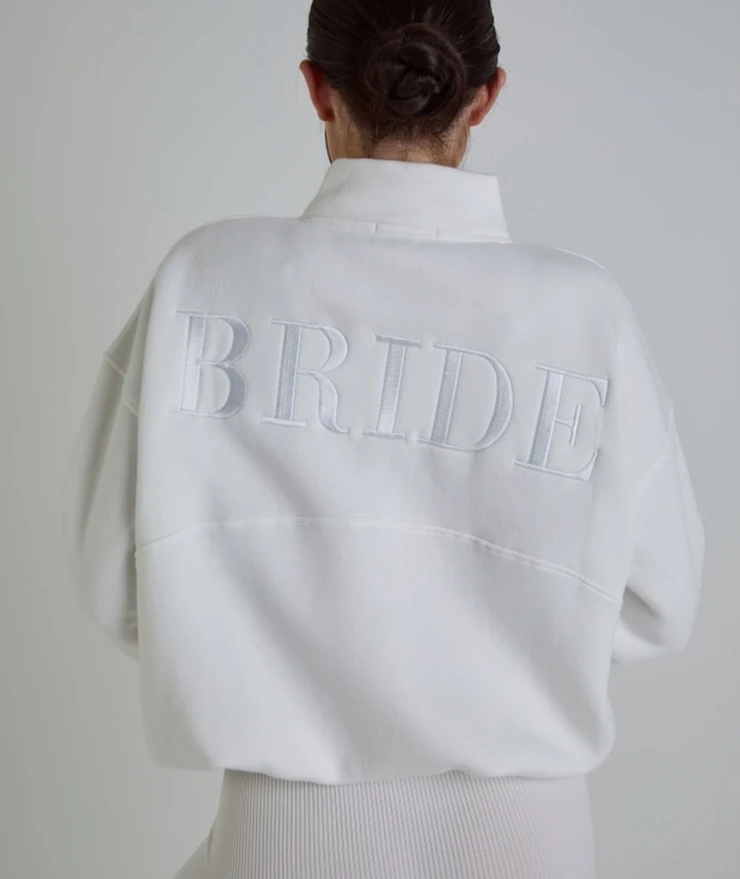 Six Stories #Bride Statement Quarter Zip Sweatshirt - Six Stories Image