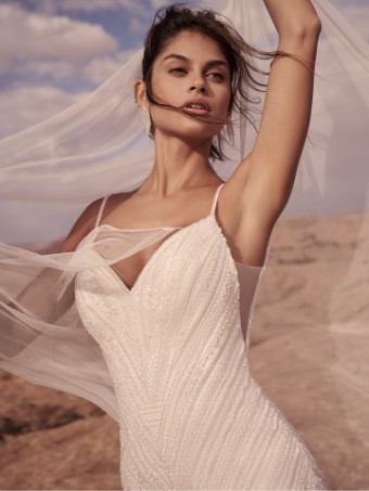 Sottero and Midgley Boston - 22SK985A01 (Raised Neckline) - Sottero & Midgley Boston - 22SK985A01 (Raised Neckline) - Sottero & Midgley #2 Ivory over Champagne (gown with Natural Illusion) thumbnail
