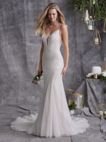 Sottero and Midgley Boston - 22SK985A01 (Raised Neckline) - Sottero & Midgley Boston - 22SK985A01 (Raised Neckline) - Sottero & Midgley #7 default Ivory over Champagne (gown with Natural Illusion) thumbnail