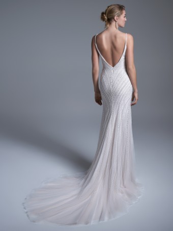 Sottero and Midgley Boston - 22SK985A01 (Raised Neckline) - Sottero & Midgley Boston - 22SK985A01 (Raised Neckline) - Sottero & Midgley #4 Ivory over Champagne (gown with Natural Illusion) thumbnail