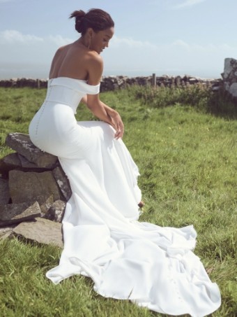 Rebecca Ingram Moriah 23RW099 #2 Ivory (gown with Natural Illusion) thumbnail