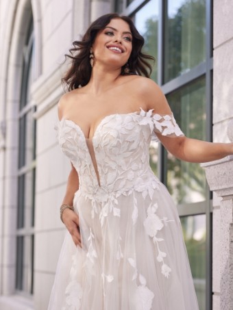 Rebecca Ingram Hattie Lane 22RT517A01 #5 Ivory over Misty Mauve (gown with Natural Illusion) thumbnail