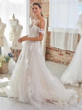 Rebecca Ingram Hattie Lane 22RT517A01 #14 Ivory over Misty Mauve (gown with Natural Illusion) thumbnail