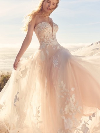 Rebecca Ingram Hattie Lane 22RT517A01 #0 default Ivory/Blush Ivory over Misty Mauve (gown with Natural Illusion) thumbnail