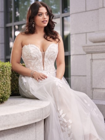 Rebecca Ingram Hattie Lane 22RT517A01 #7 Ivory over Misty Mauve (gown with Natural Illusion) thumbnail