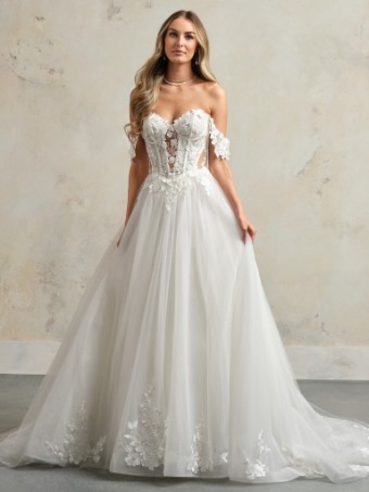 Maggie Sottero Angelette 24MC744 #1 Ivory (gown with Natural Illusion) thumbnail