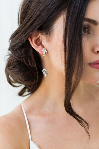 Brides & Hairpins Austin Earrings #0 default Silver thumbnail