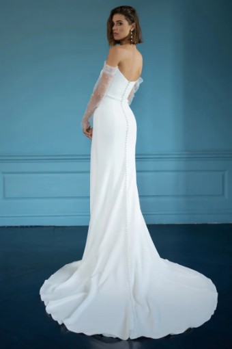 Jenny Yoo Alexandra with Slit 12311B #4 default Ivory thumbnail