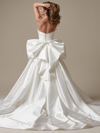 Maggie Sottero Aubrielle (Detachable Bow - Textured Satin) - Maggie Sottero Aubrielle (Detachable Bow - Textured Satin) - Maggie Sottero $1 Diamond White thumbnail